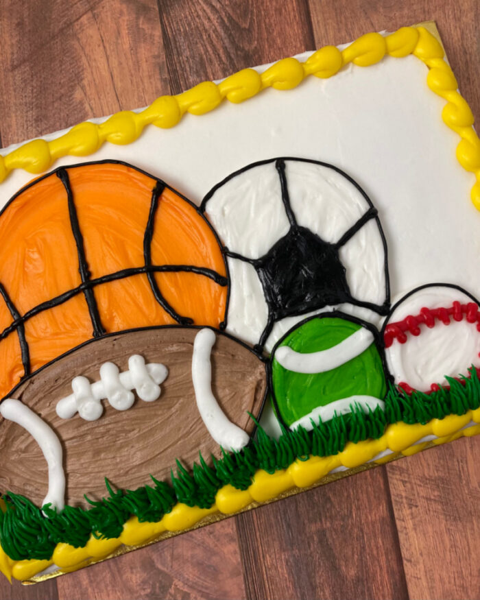 Sports Ball Sheet Cake