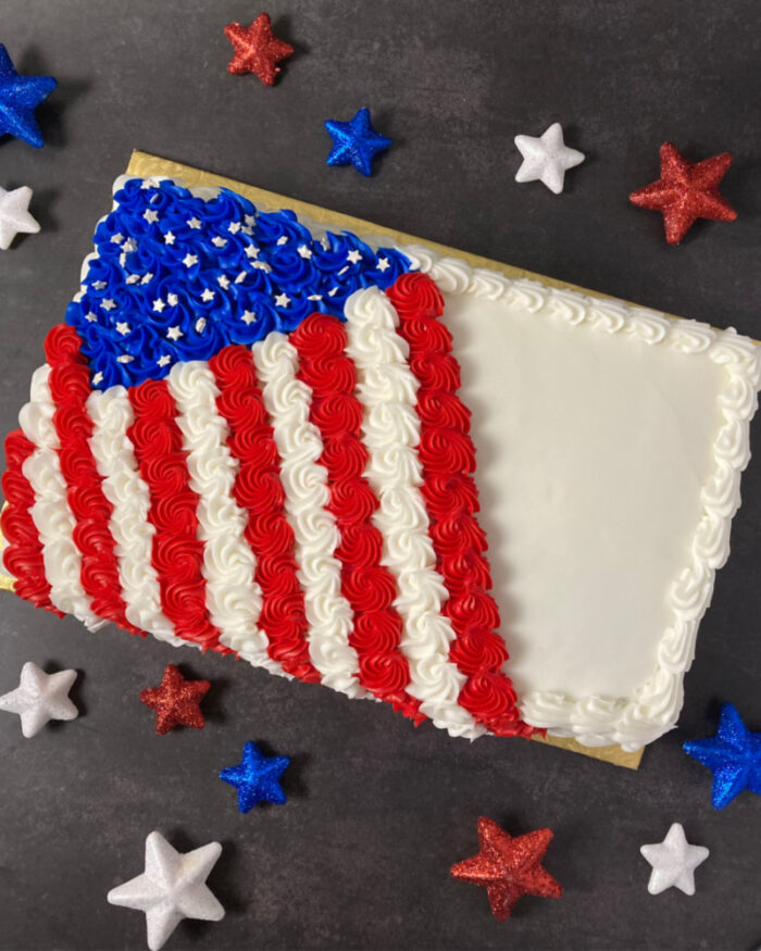 American Flag Sheet Cake