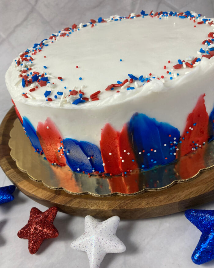 Red, White and Blue Celebration Cake