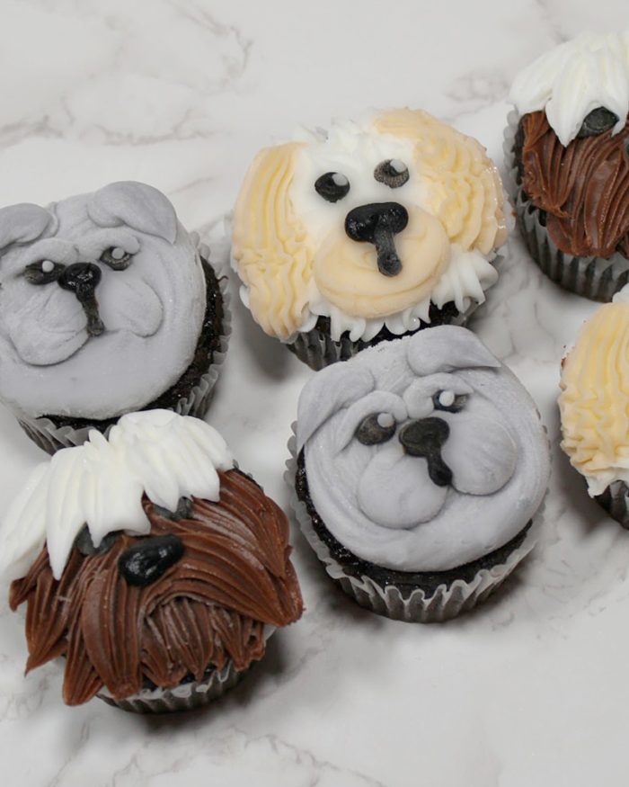 Dog Face Cupcakes