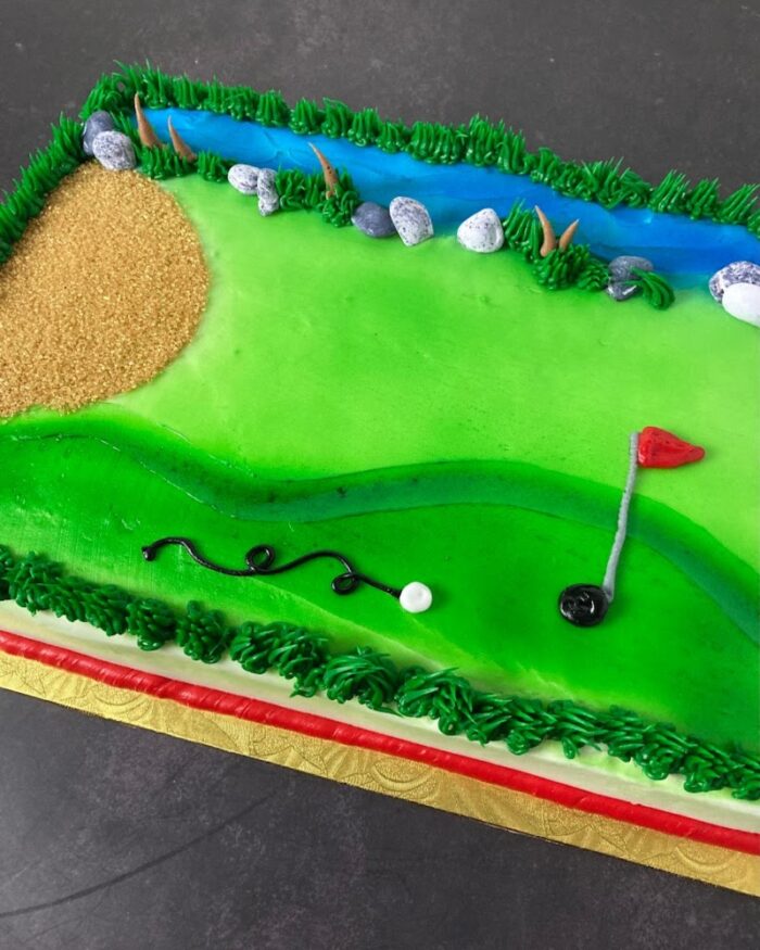 Golf Course Sheet Cake