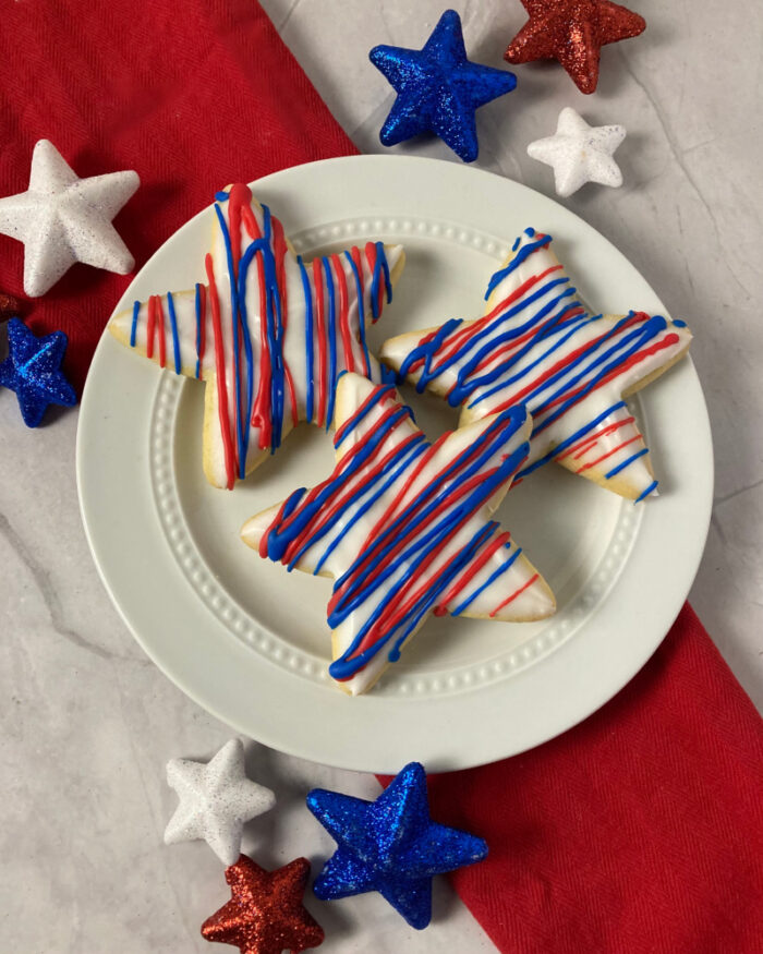 Red, White And Blue Star Decorated Cookie Set