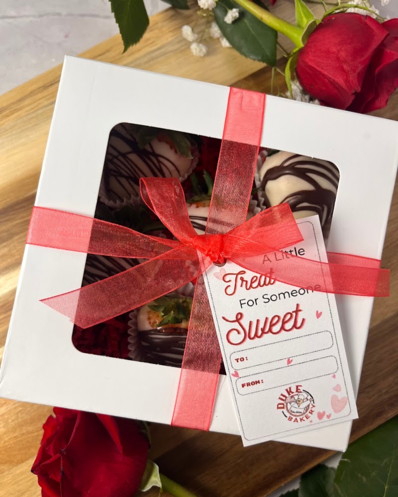 Chocolate Covered Strawberries With Rose Bundle - Image 3